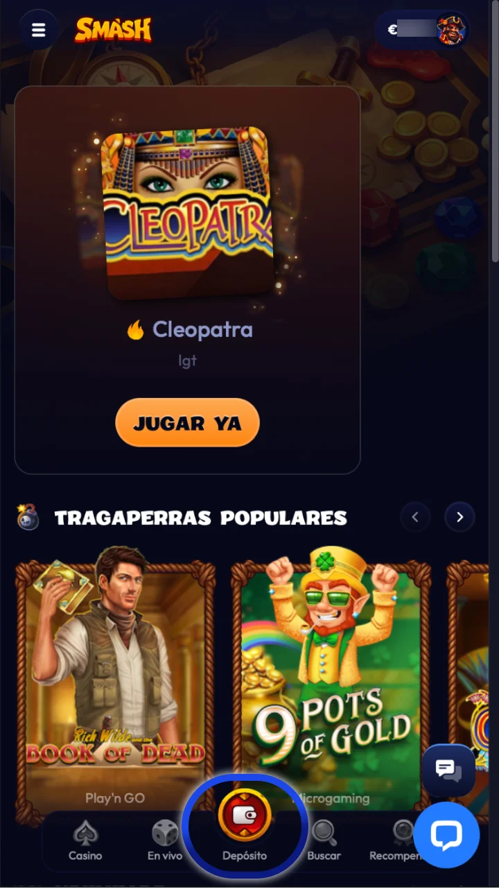 Hacer el primer depósito