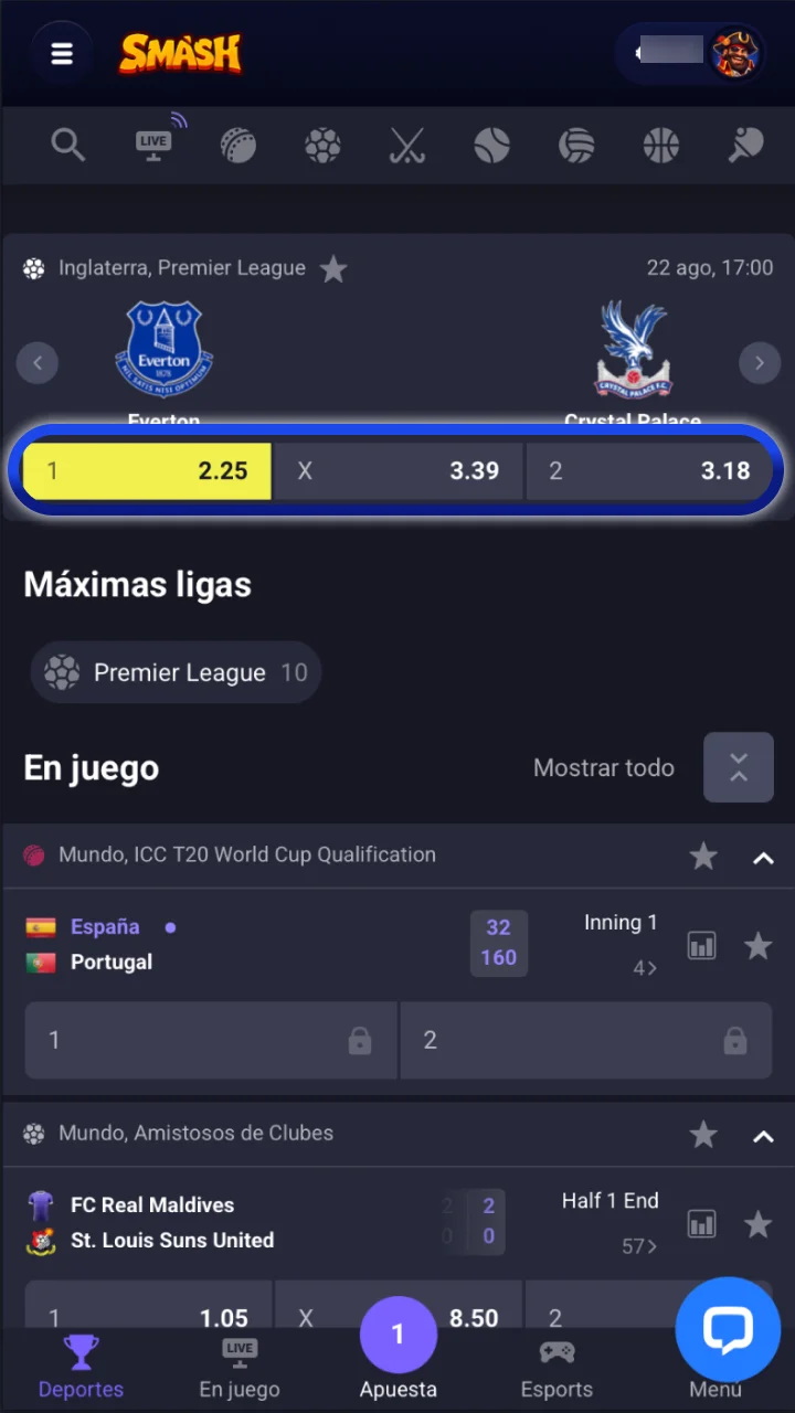 Elegir mercado y cuota