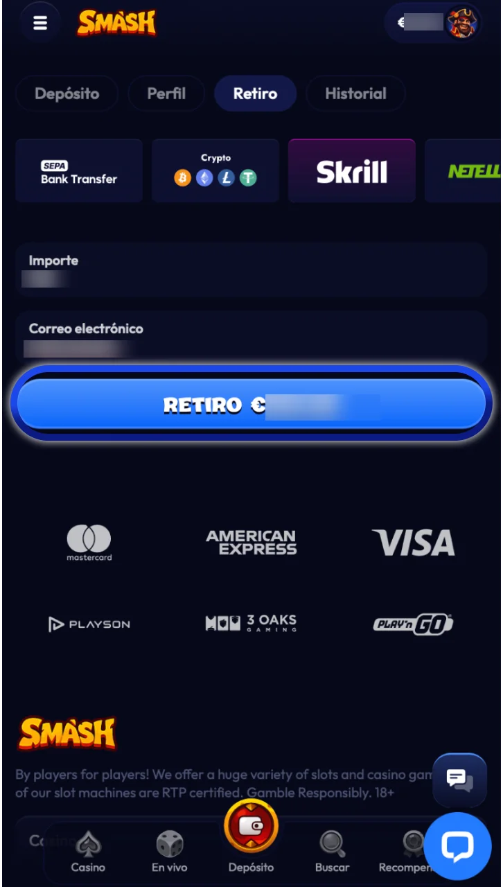 Enviar la solicitud de retirada